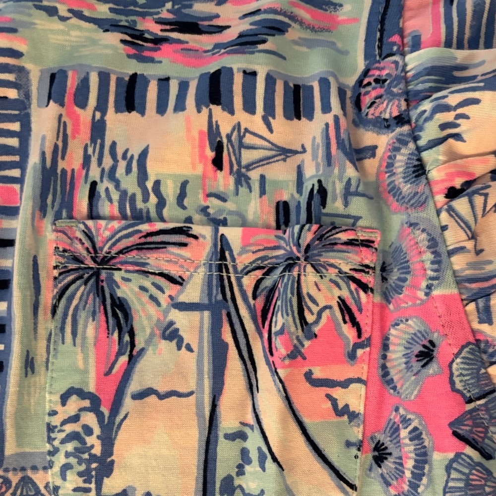 Lilly Pulitzer Blue and Pink Tropical Dress - Picture 6 of 7
